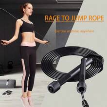 1 cuerda de saltar ajustable, cuerda de saltar rápida para hombres y mujeres, cuerda de saltar de PVC para fitness, cuerda de saltar para ejercicio, cuerda de saltar antideslizante de PVC de velocidad. - aleatorio - Ver 8