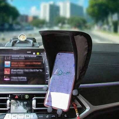 1pc Car Mounted Phone Sun Visor, New Vertical Sun Visor, Dashboard Phone Sun Shade, Prevents Phone Overheating, Vertical Dashboard Phone Sun Visor To Prevent Glare
