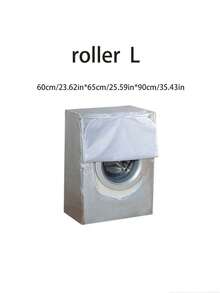 1pc Washing Machine Cover Oxford Fabric Waterproof And Sunscreen Full Automatic Drum And Pulsator Top Cover, Dust-Proof And Thickened,Bag,Organizer,Storage,Kitchen Decor,Household Items - Silver - View 9