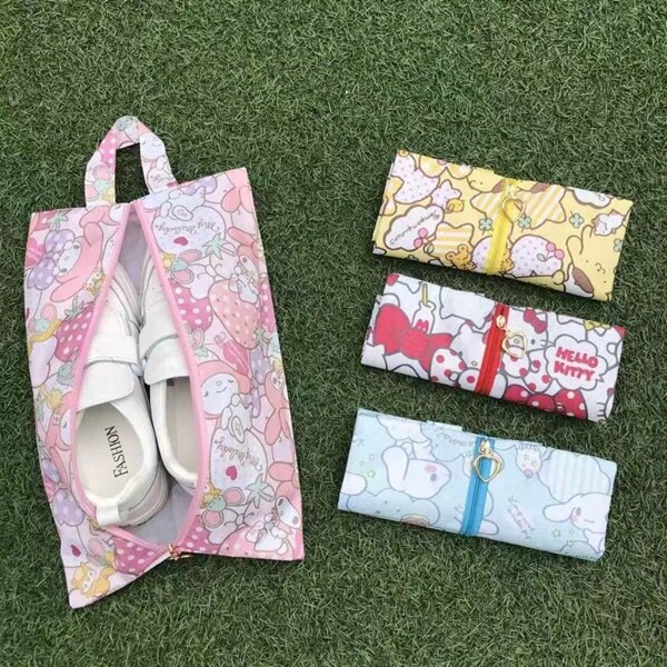 1pc Cartoon Dust-Proof Shoe Bag, Travel Shoe Storage Pouch, Multifunctional Organizer Bag For Shoes, Clothes, Etc.