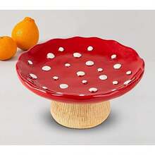 Mushroom Fruit Bowl For Kitchen Counter 10 Inch Fruit Holder Large Fruitage Bowl Red Banana Basket For Kitchen Fruit Holder - 1 - Xem 5