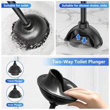 Toilet Plunger With Holder Plunger With Unique Holder Plungers For Bathroom With Holder Toilet Plunger Heavy Duty - as pic - View 3