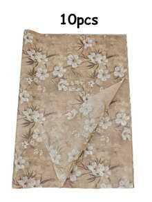 10 张花卉薄纸用于礼品包装，50*35 厘米彩色薰衣草图案包装薄纸用于圣诞节、生日、婚礼包装，棕色杏色纸质礼品包装纸，可爱草莓薄纸 - 禮品包裝紙 - 查看 15