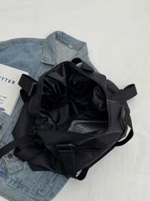 大容量纯色旅行袋，用于收纳防水简约男女旅行包，旅行必需品，度假行李袋，行李箱，旅行包，女士