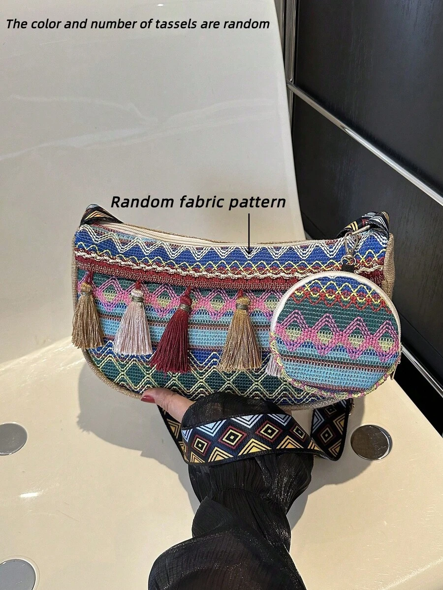 包包女包2025新款小众复古风女士单肩包时尚流苏跨界斜挎包