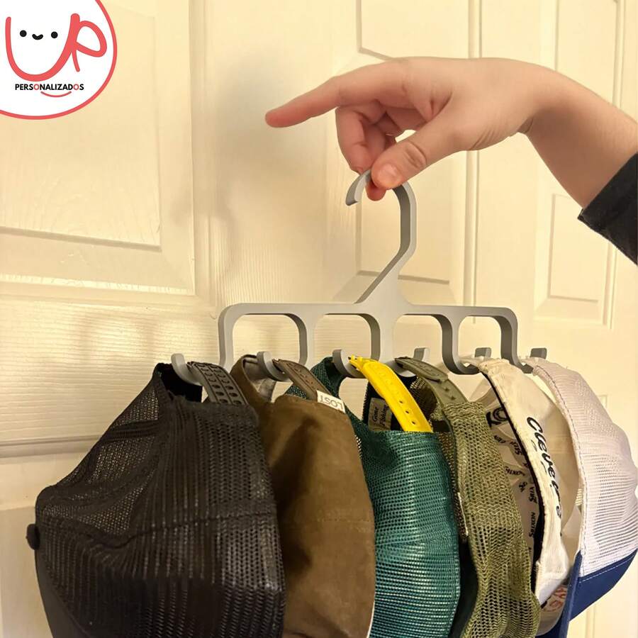 Cap Hanger Multifunctional Hat Organizer 3D Printed High Quality PLA Various Colors - 玫紅色 - 查看 1