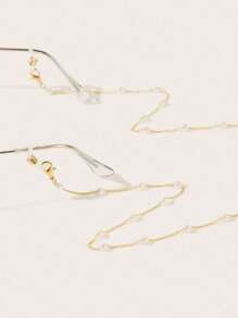 1pc Men's Adjustable Silicone Eyeglasses Chain, Blue/Black Eyewear Strap With Adjustable Buckle, Sports Glasses Cord With Anti-Slip Covers, Suitable For All Seasons And Occasions Glasses Accessories