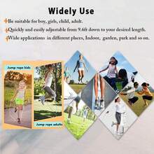 Jump Rope For Women Men  S,   Adjustable Wooden Handle Skipping Rope For Adult Boys Girls Fitness Exercise Outdoor Activity (Blue)