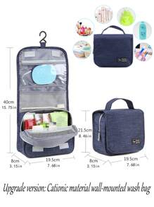 1 件旅行悬挂式洗漱包，大容量化妆收纳袋，防尘轻便的整理包，适合男士、女士、学生旅行、度假、商务旅行、剃须套装、防水化妆包、浴室淋浴包、返校用品、海滩度假必备毕业旅行配件旅行必备品旅行必需品度假夏季度假用品旅行包 - 彩色 - 查看 9