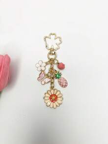 1 móc khóa hoa cúc tím/hồng/đỏ, bướm, lựu, móc khóa kim loại thời trang và lãng mạn, phụ kiện cưới, đồ trang trí chìa khóa xe theo chủ đề hoa, ví, túi xách, mặt dây chuyền ba lô, quà tặng lý tưởng cho sinh nhật, ngày lễ, tiệc tùng cho bạn bè và gia đình - Nhiều màu - Xem 12