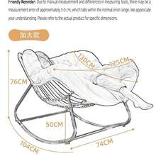 Skin-Friendly And Comfortable Outdoor Patio Rocking Chairs, Egg Chairs, Royal Papasan Chairs, Extra-Large Outdoor Lounge Chairs With Thickened Cushions, Leisure Rocking Chairs Perfect For Patios, Gardens, Outdoor Activities, And Holiday Relaxation. An Ideal Gift For Valentine's Day. For Outdoor Use Only. - Ghế bập bênh cỡ lớn - Trắng - Xem 5