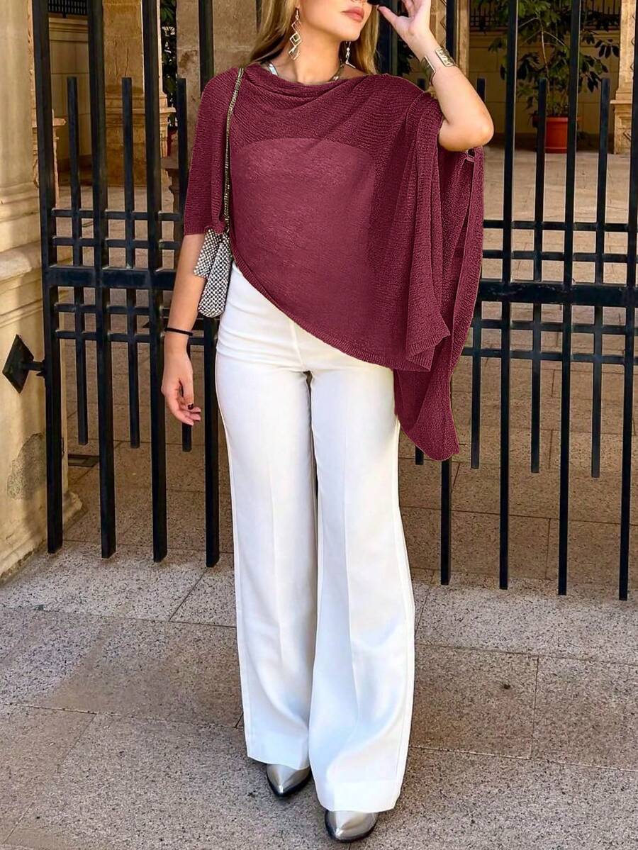 Elegante y a la moda cárdigan holgado de punto suelto para mujer, de ajuste holgado, ligero, muy elegante, adecuado para salidas casuales de primavera/verano, viajes de ocio, playa, en varios estilos