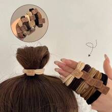 136 件弹性发圈套装，高弹力耐用发圈，厚发圈，不伤发，时尚发饰，马尾辫夹，发圈，发绳，橡皮筋