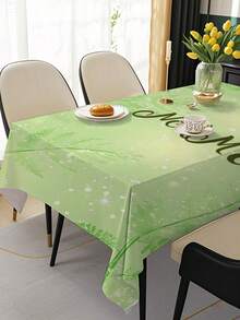 1 块定制矩形花卉桌布，添加您自己的文字，个性化桌布，防油且可擦拭，快速提升客厅氛围，营造舒适的家居氛围，适合婚礼、派对、餐厅、户外、野餐、所有季节和节假日