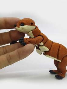 1 件可爱 3D 打印水獭铰接式水獭新奇玩具，3D 打印动物，适合派对礼物、家居装饰、送给亲戚朋友的理想生日礼物、节日派对礼物，适合 14 岁及以上人士，[颜色深度各异] - 彩色 - 查看 4