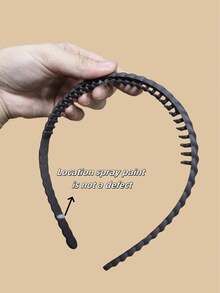 4 件装简约波浪塑料发箍，女士发带，发饰，锯齿形发带 - 彩色 - 查看 4