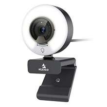 N960E 1080P 60FPS Webcam With Light Software Included Fast AutoFocus Builtin Privacy Cover USB Web Camera Dual Stereo Microphone For Zoom Meeting  Teams Twitch