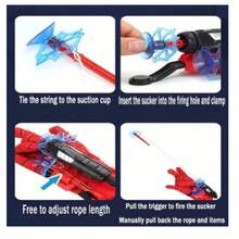 Spider Web Blaster Gloves - Red And Blue Hero Toy, Fun Interactive Party Game, Durable ABS Material, Ideal For Halloween And Christmas Gifts - Multicolor - View 2