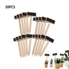 Set de 20 piezas de mini pizarras de madera para jardín decorativas, etiquetas de precio de florista, marcadores de plantas y talla grande