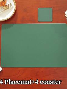 8/12pcs Hotel/Restaurant Placemats/Coasters Set, Rectangular, High-End Tablemats, Easy To Clean, Multi-Color Heat-Insulating Pads To Protect Tabletops, Suitable For Weddings, Parties, Home, Hotel Kitchen, Festive Decoration