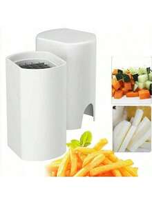 1 件装土豆和炸薯条切割机一步式炸薯条蔬菜水果切片机厨房小工具 - 白色 - 查看 7