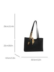 新款奢华高端图案多功能女士单肩包/手提包 - 黑色 - 查看 7