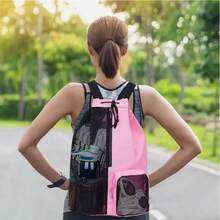 Travel Exercise Lightweight New Swimming Bag Mesh Drawstring Backpack With Wet Bag Beach Backpack Gym Exercise Equipment Bag With Large Capacity Sports Fitness Dry Wet Separation Mesh Drawstring ﻿ - Multicolor - View 10