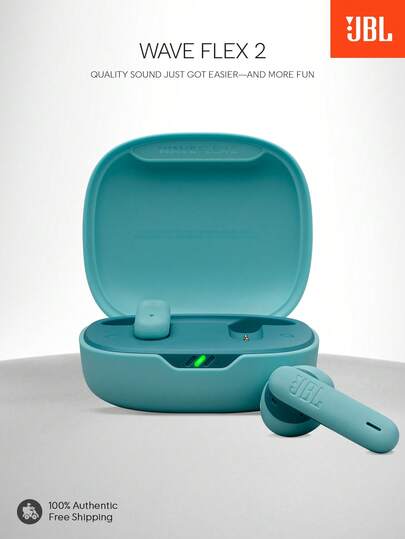  Wave Flex 2 Wireless Bluetooth In Ear Headphones With Microphone Up To 40 Hours Of Battery Life JBL Pure Bass Sound Smart Ambient Mode IP54 Dust Water Resistant Multipoint Connect Earbuds
