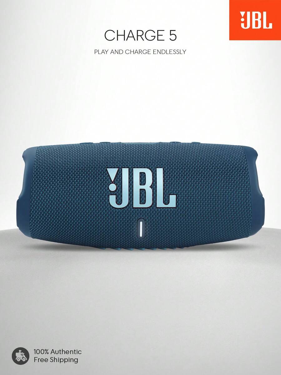 CHARGE 5 New Model Portable Bluetooth Speaker IP67 Waterproof Dustproo 20 Hours Playtime Bass Boost USB Powerbank JBL PartyBoost For Pool Parties Outdoor Camping - Blue - View 1