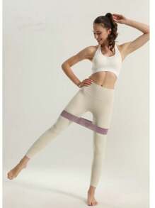 1 件阻力带，防滑弹性拉力绳，适用于腿部和臀部提拉、身体伸展、健身、瑜伽、普拉提 - 彩色 - 查看 5