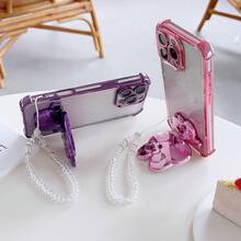 兼容 6/7/8/X/XS/XR/11/12/13/14/15/16/16e、Galaxy S22/23/24/25/S24 FE/S25 EDGE、A04/05/06/A07/A14/A15/A16/A17/A24/A25/A34、Redmi Note 9/10/11/12/13、Redmi 9/10/12/13C 14C、OPPO、MOTO、荣耀 X、HW、Realme C53 C55 C61 C63 C75。四角闪粉手机壳，带旋转支架、水晶腕带和内置渐变闪粉卡纸。可拆卸二合一外壳，防水、防震、防摔、防刮擦。 - 粉色 - 查看 5