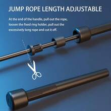 1 cuerda de saltar ajustable, cuerda de saltar rápida para hombres y mujeres, cuerda de saltar de PVC para fitness, cuerda de saltar para ejercicio, cuerda de saltar antideslizante de PVC de velocidad. - aleatorio - Ver 4