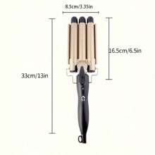 3-Barrel Curling Iron, Ceramic Curling Wand For Smooth Big Waves Hair Styling, High-Quality Curler
