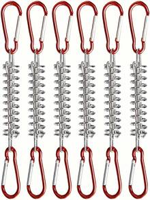 2-5pcs/Set Camping Tent Spring Clips Kit, Tent Porch Swing Spring Clips, Heavy Duty Frame Accessories Sunshade Tensioner, For Fixing Waterproof Tent Canopy - Multicolor - View 1