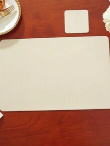 8/12pcs Hotel/Restaurant Placemats/Coasters Set, Rectangular, High-End Tablemats, Easy To Clean, Multi-Color Heat-Insulating Pads To Protect Tabletops, Suitable For Weddings, Parties, Home, Hotel Kitchen, Festive Decoration