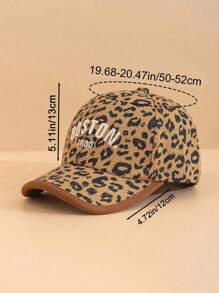 1 pieza Sombrero de pescador con visera para niños con estampado de leopardo, gorra de béisbol versátil para uso diario, adecuada como regalo para niños
