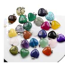 1pc 20mm Heart Shaped Pendant Without Chain, For DIY Necklace, Bracelet, Keychain Accessories