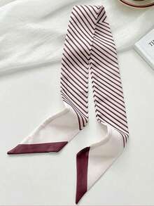 1 件装条纹头带套装 - 6 种颜色真丝发巾和丝带，适合女士和女孩 | 日常、海滩、运动、派对发饰优雅发带、学校用品、大学