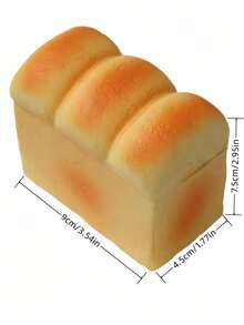 1个慢回弹软萌玩具，带揉捏音乐，回弹缓慢，可爱造型，柔软舒适，逼真食物造型，面包蛋糕，带有专属面包香味 - 彩色 - 查看 8