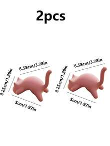 1pc/2pcs/3pcs/5pcs黑白黄粉猫背包挂钩书桌桌边挂钩无痕不挂袋小学生多功能背包打孔 - 彩色 - 查看 12