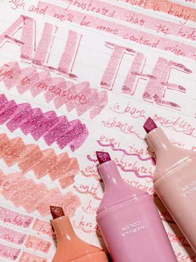 1 支闪亮荧光荧光笔，闪光星夜流沙发光笔，大容量，适合日记、笔记、标记、涂鸦