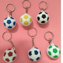3 件套随机颜色足球形状钥匙扣吊坠、世界杯纪念品礼物、学生配饰、汽车钥匙扣、毕业礼物 - 彩色 - 查看 6
