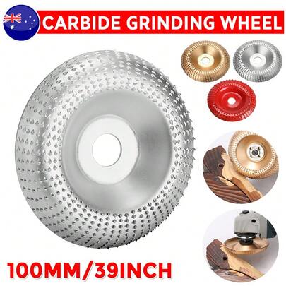 100mm Carbide Wood Sanding Carving Shaping Disc Kit Part For Angle Grinder Grinding Wheel Red Silver