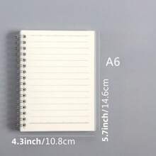 1pc Plain Spiral Notebook, Modern Portable Spiral Notebook For Student Back To School