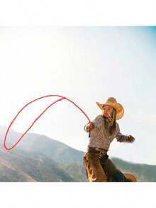 Lazo de vaquero, cuerdas de vaquero y vaquera, cuerdas mágicas, cuerdas pre-atadas, accesorios de vaquera y vaquero, cuerdas, disfraces de vaquera y vaquero de Halloween, cuerdas de utilería de escenario, ropa de cuerda, cuerdas rojas, cuerdas azules, versión mejorada, juegos de fiesta de vaqueros - Lazo de mezclilla - Ver 3