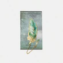 High Aesthetic Metal Feather Bookmark, Retro Artistic Feather Bookmark, Chinese Style Cultural And Creative Souvenir,For School Supplies,Back To School - Multicolor - View 9