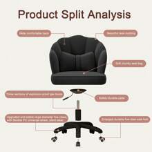 Office Chair, Velvet Office Desk Chair, Computer Chair Can Be Swiveled And Height Adjusted, Office Chair Suitable For Home And Office