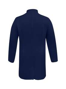 cimmuovere Plus Size Women's Nurse Uniform Jacket, Button Front Closure, Hospital Nurse Uniform, Lab Uniform, Multi-Pocket Uniform - Navy Blue - View 2