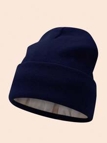 Women'S Silky Satin Beanie -Anti-Static, No Frizz, KnitCap For Winter Warmth
