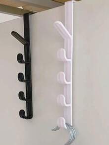 2/5个装不锈钢挂钩，简易门钩，适用于书桌抽屉、书架、橱柜门，可正反安装，兼容多种门和橱柜